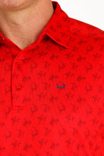 Load image into Gallery viewer, Cinch Mens Short Sleeve Polo Red Arena Flex MTK1863036