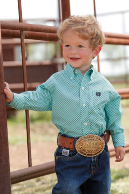 Cinch Toddler Long Sleeve Lt Blue Prt MTW7061343