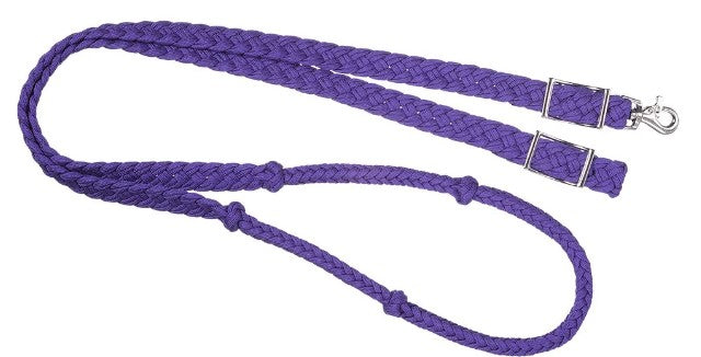 Tough 1 Knotted Cord Roping/Barrel Reins 7`  54-915