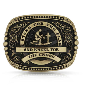 Montana Silversmiths Kneel For the Cross Buckle A1010C