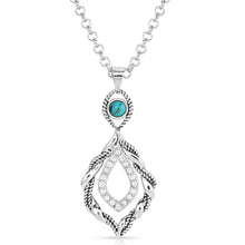 Load image into Gallery viewer, Montana Silversmith Twisted in Time Crystal Turquoise Necklace NC5637