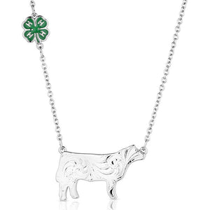Montana Silversmiths 4-H Steer Showman Necklace- NC6235