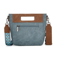 Load image into Gallery viewer, Wrangler Aztec Embroidered Top Handle Tote/Crossbody -Jean WG220-9360JN