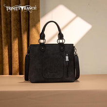 Load image into Gallery viewer, Montana West Trinity Ranch Floral Tooled Fringe Tote/Crossbody TR194-8250