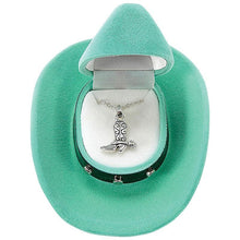 Load image into Gallery viewer, Cowboy Boot Necklace in Cowboy Hat Gift Box HN-1410