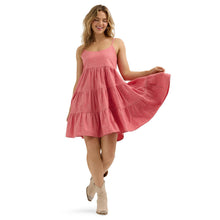 Load image into Gallery viewer, Wrangler Women&#39;s  Strappy Tiered Dress Red 112365032