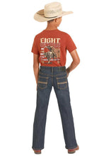 Load image into Gallery viewer, Rock &amp; Roll Denim Rope Stitch Emb Bootcut  Dark Vintage BB0BD09118