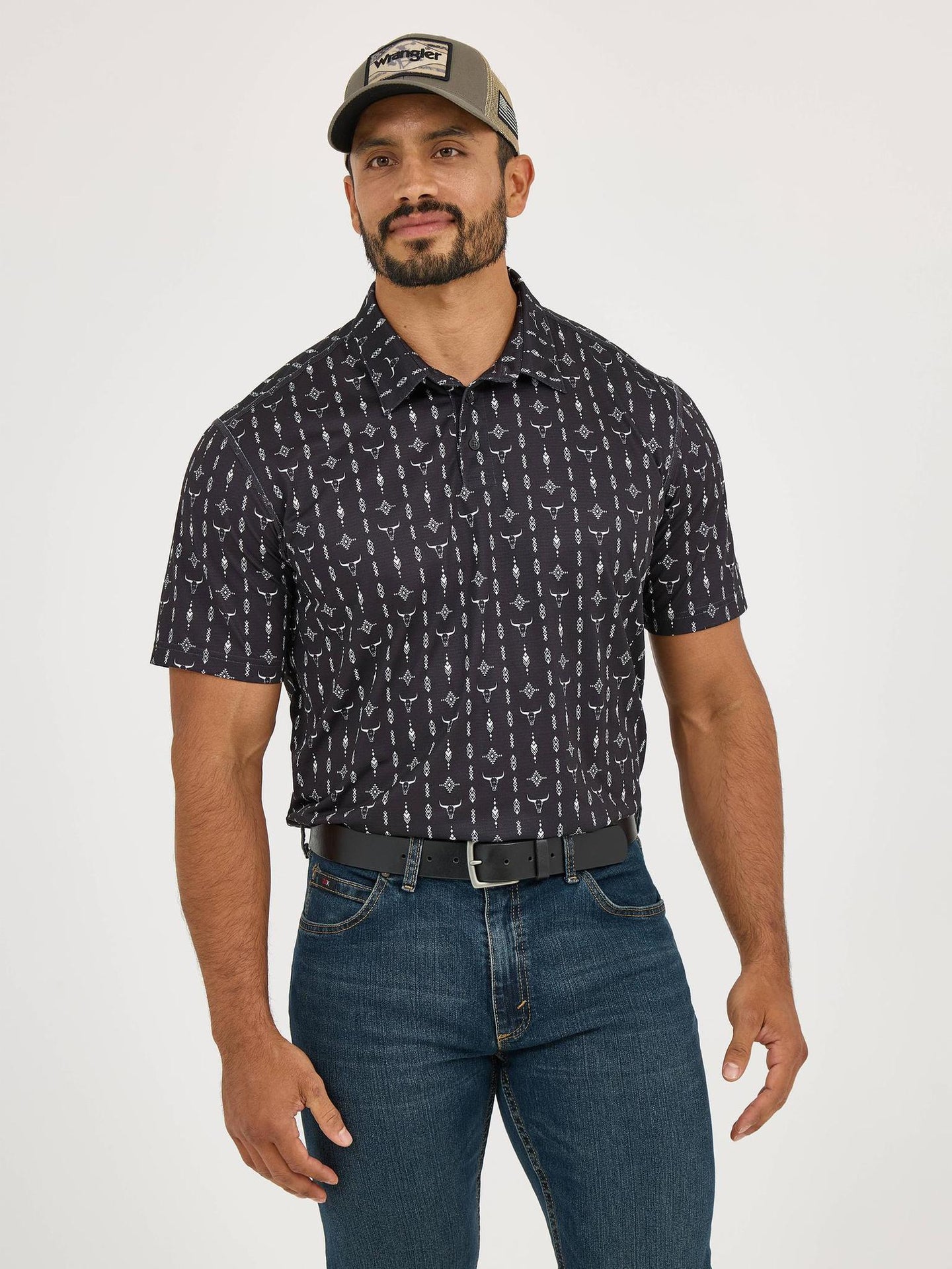 Wrangler Men's  Performance Polo Steer Blk 112366980