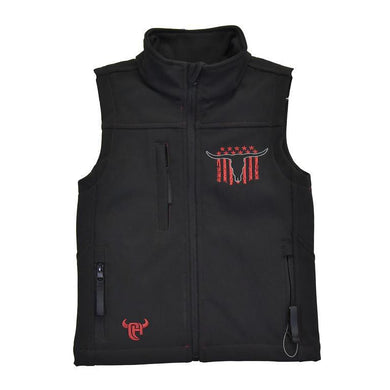 Cowboy Hardware Yth Skull Banner Polyshell Vest 387229-010