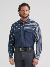 Load image into Gallery viewer, WRG FA26 West Men Vintage Denim LS BLU-607 112382001
