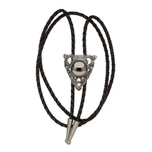 Load image into Gallery viewer, Silver Arrowhead Bolo Tie with Mirrored Stone