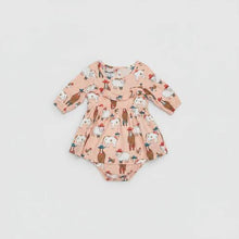 Load image into Gallery viewer, WRG FA26 West Baby Girl LS Dress Brnyrd Pink 112382698