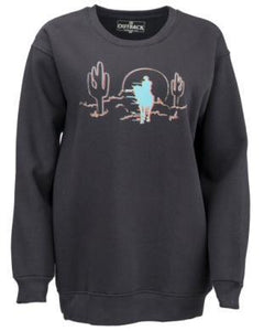 Outback Trading Co. Calli Crewneck Black Sweatshirt 40277