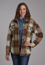 Load image into Gallery viewer, Roper Lg Scale Herringbone Plaid Womens Outerwear  0309801191805 Rust