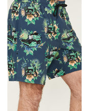 Load image into Gallery viewer, Cinch Men&#39;s Floral Tractor Teal Board Shorts  MB58135007