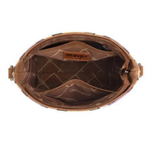 Load image into Gallery viewer, Wrangler Aztec Distressed Print Dual Sided Print Crossbody-Purple WG221-8360PP