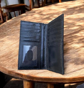 Western Linens Feathered Toole checkbook wallet