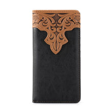 Load image into Gallery viewer, Montana West Embossed Vintage Floral Men's Bifold Long PU Leather Wallet MW-607