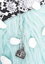 Load image into Gallery viewer, TIPI Cattle Tag Initial Silvertone Necklace