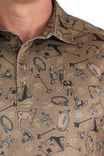Load image into Gallery viewer, Cinch Mens S/S Arenaflex Polo 4/26 Brown MTK1865039