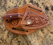 Load image into Gallery viewer, Texas Saddlery Floral tooled Knife sheath with knife