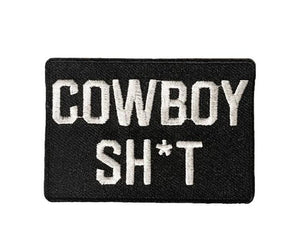 Cowboy Sh*t Embroidered Patches Blk/Wht