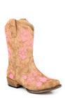 Ropers Little Kids Tan Faux Leather Upper 09-018-0191-3695 TA