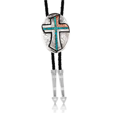 Load image into Gallery viewer, Montana Silversmith BT Inner Light Turquoise Bolo Tie BT4779