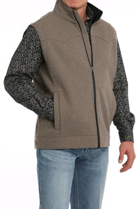 Cinch Mens Bonded Wooly Vest Khaki MWV1909003