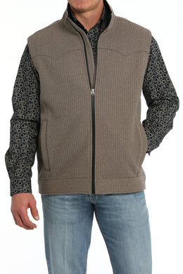 Cinch Mens Bonded Wooly Vest Khaki MWV1909003