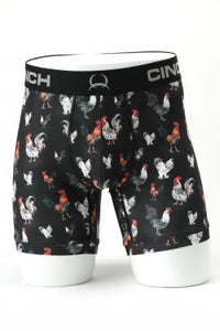 Cinch 6" Boxers Roosters MXY6002032 BLK