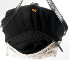 Load image into Gallery viewer, American Darling ADBGI116A Black Hair On Tooled Flower Crossbody