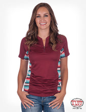 Load image into Gallery viewer, Cowgirl Tuff Serape Cadet Zip Tee 100269
