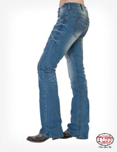 Load image into Gallery viewer, Cowgirl Tuff Patched Up Plaid Jeans