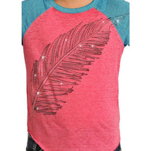 Load image into Gallery viewer, Rock &amp; Roll Cowgirl LS G4T4860 Hot Pink Heather With Feather