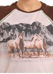 Load image into Gallery viewer, Rock&amp;Roll LS G4T8607 Chocolate Running Horses