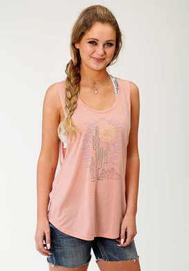 Roper 337-513-2013PI Pink Cactus Sleeveless