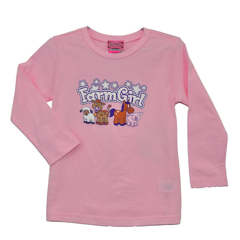 Cowgirl Hardware  Farm Girl L/S Pink Tee toddler 815439-150