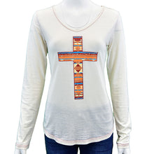 Load image into Gallery viewer, Cowgirl Hardware 215436-010 Sunset Cross L/S Tee