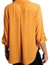 Load image into Gallery viewer, Stetson 3\4 Sleeve Mustard Top 1105005927043