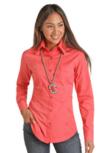 Load image into Gallery viewer, Panhandle LONG SLEEVE SOLID STRETCH SNAP SHIRT Orchid