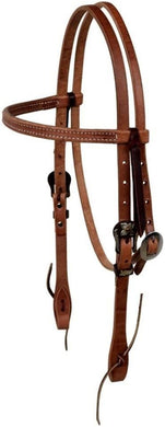 Berlin Reg Browband Headstall Brown Iron Buckle w/ties
