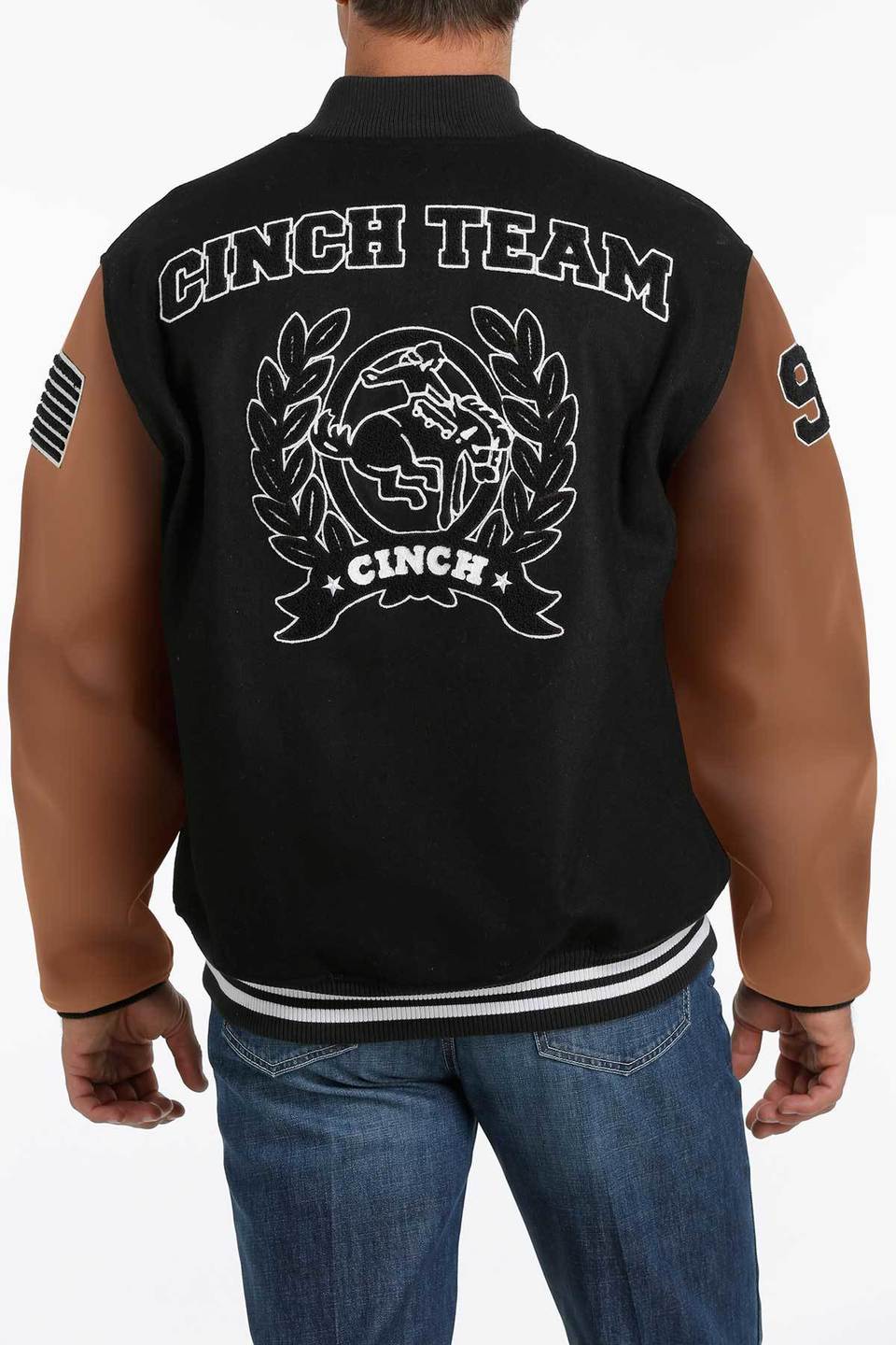 Cinch Men' Lettermen Jacket OW21 Black