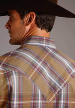 Load image into Gallery viewer, Stetson Men&#39;s LS Snap 2 Pocket Golden Plaid