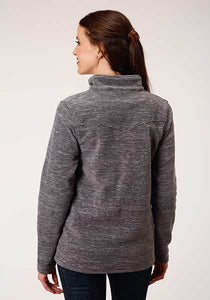 Roper Women's Micro Fleece 1/4 Zip Jacket Melage Grey 03-098-0692-6147