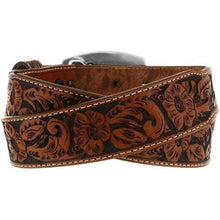 Load image into Gallery viewer, Tony Lama Kids Belt Tan Tooled Lil&#39; Champ Buckle C60154