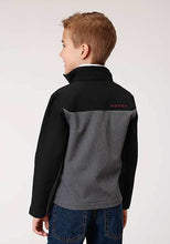 Load image into Gallery viewer, Roper Boys Jackets Hi Tech Fleece Pieced Grey/ Black Softshell 03-397-0780-6142