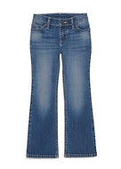 Wrangler Girl's Boot Cut Jeans Medium Wash W/ Embroided Star Pockets 09MWGWD