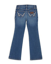 Load image into Gallery viewer, Wrangler Girl&#39;s Boot Cut Jeans Medium Wash W/ Embroided Star Pockets 09MWGWD