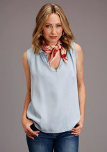 Load image into Gallery viewer, Stetson Lt Blue Sleeveless Blouse 11-052-0565-2032
